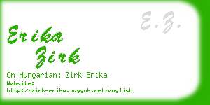 erika zirk business card